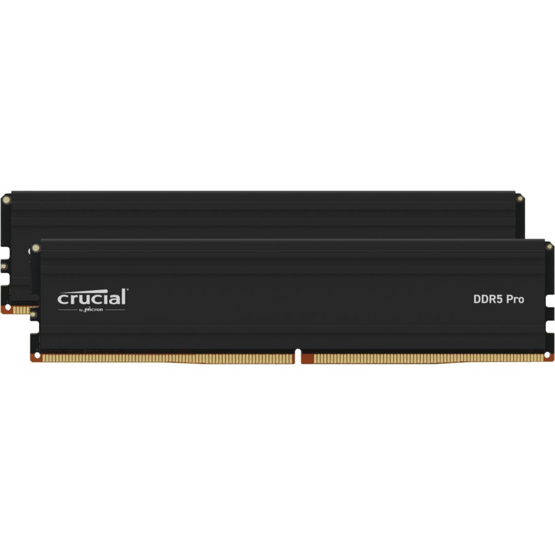 Crucial 64GB DDR5 5600MHz Kit(2x32GB) Pro Black Crucial 64GB DDR5 5600MHz Kit(2x32GB) Pro Black