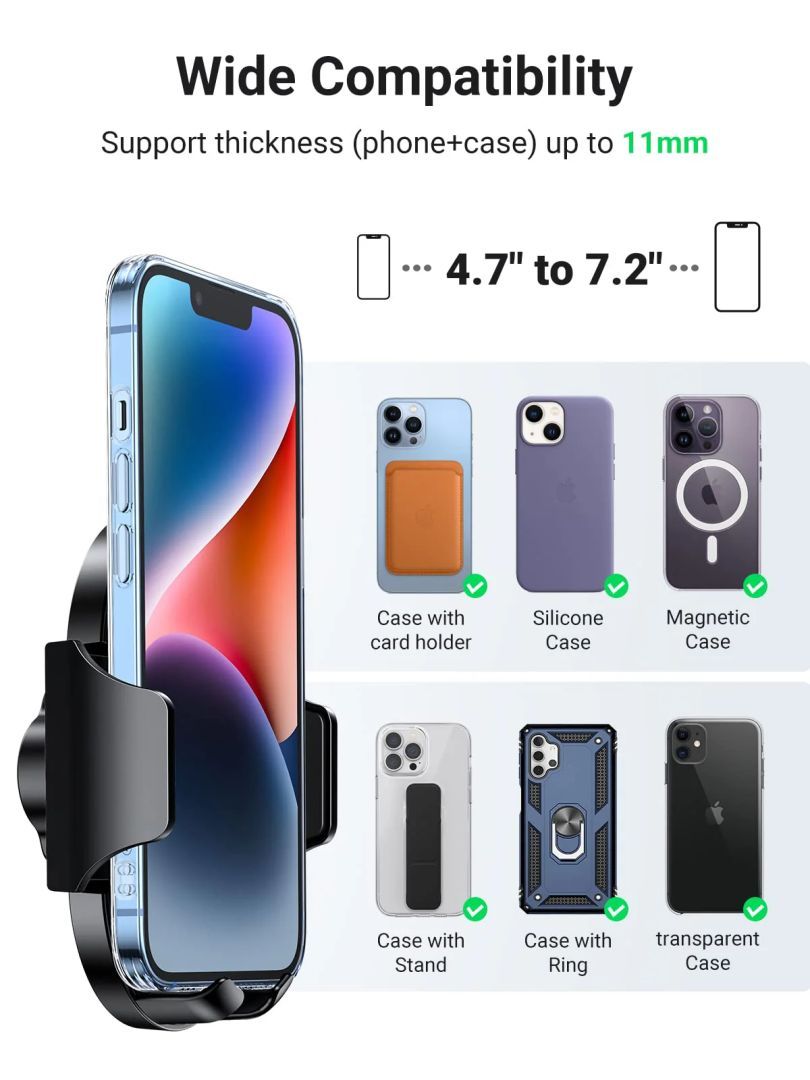 UGREEN LP405 Magnetic Car Phone Holder Air Vent Mount Black UGREEN LP405 Magnetic Car Phone Holder Air Vent Mount Black