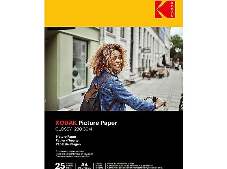 Kodak High Gloss 230g A4 25db Fényes Fotópapír Kodak High Gloss 230g A4 25db Fényes Fotópapír
