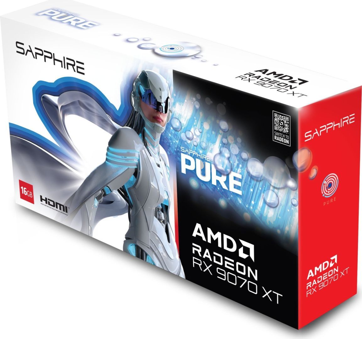 Sapphire Radeon RX9070 XT 16GB DDR6 Pure White Sapphire Radeon RX9070 XT 16GB DDR6 Pure White