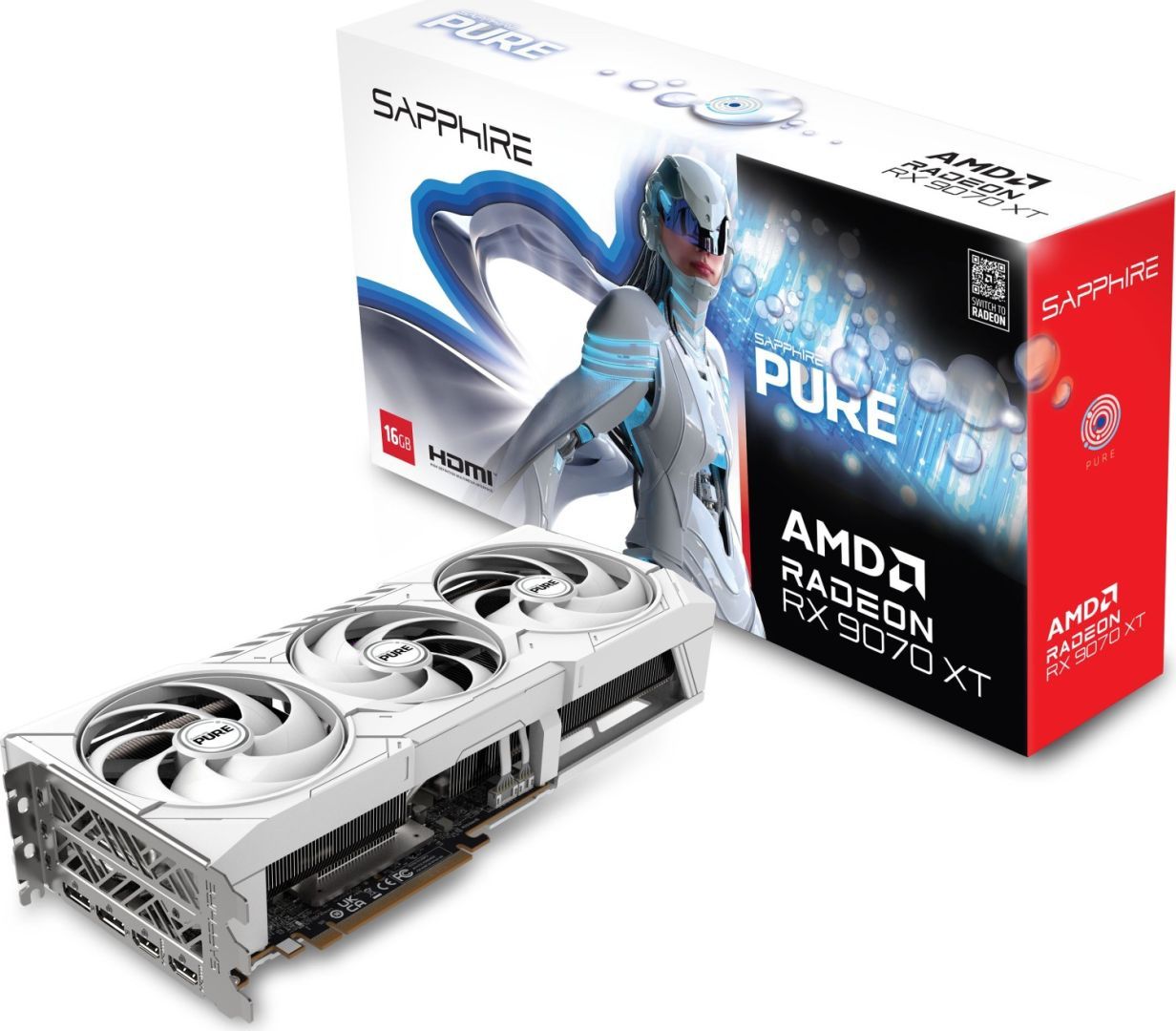 Sapphire Radeon RX9070 XT 16GB DDR6 Pure White Sapphire Radeon RX9070 XT 16GB DDR6 Pure White