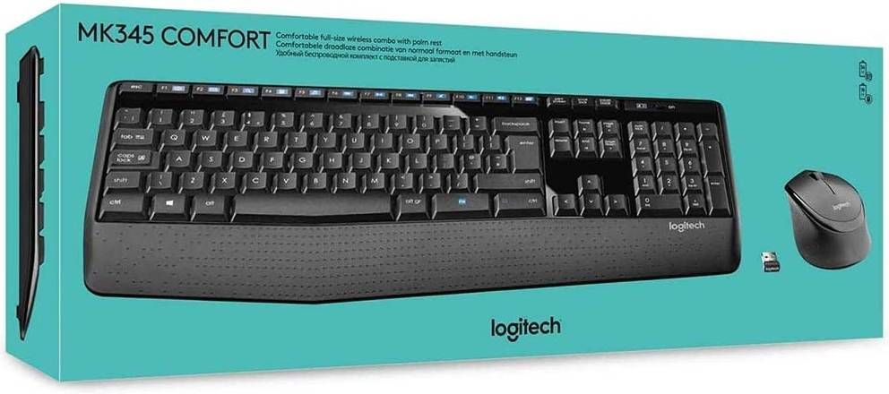 Logitech MK345 Comfort Wireless Keyboard Combo Black US Logitech MK345 Comfort Wireless Keyboard Combo Black US