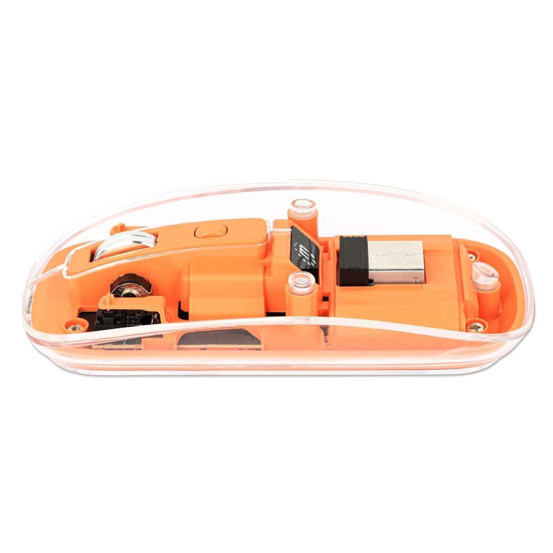 Manhattan Rechargeable Wireless USB Mouse Transparent/Orange