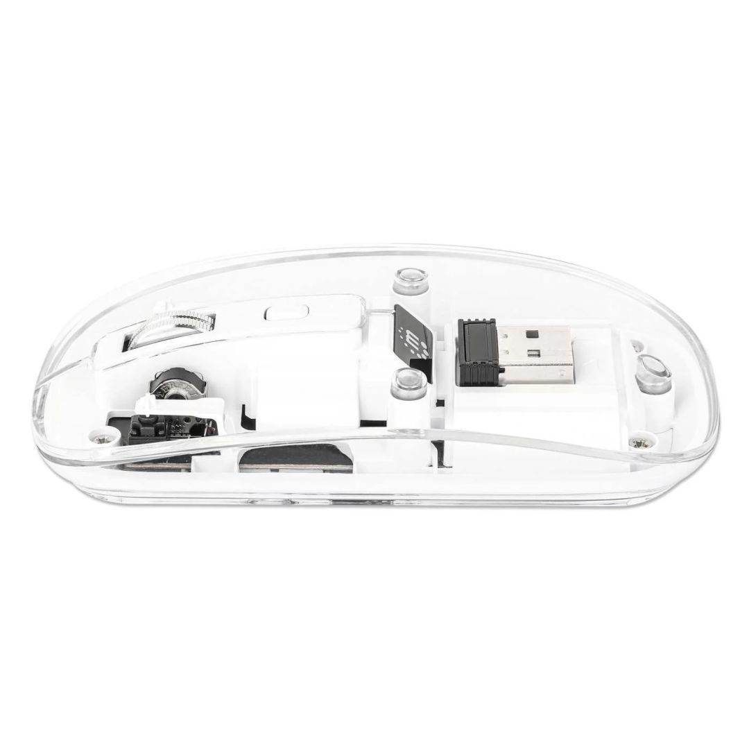 Manhattan Rechargeable Wireless USB Mouse Transparent