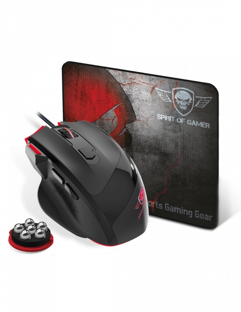 Spirit Of Gamer Pro M3 Gaming mouse + mousepad Set Black Spirit Of Gamer Pro M3 Gaming mouse + mousepad Set Black
