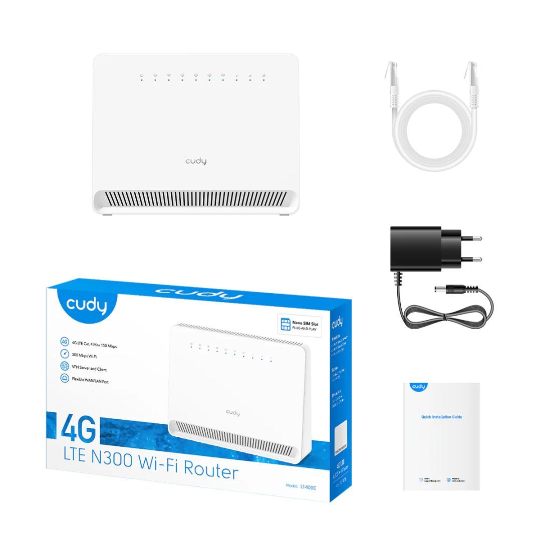 Cudy LT400E 4G LTE N300 Wi-Fi Router Cudy LT400E 4G LTE N300 Wi-Fi Router