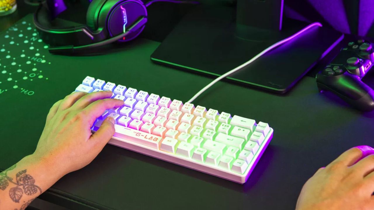 The G-Lab Keyz Hydrogen Keyboard White HU