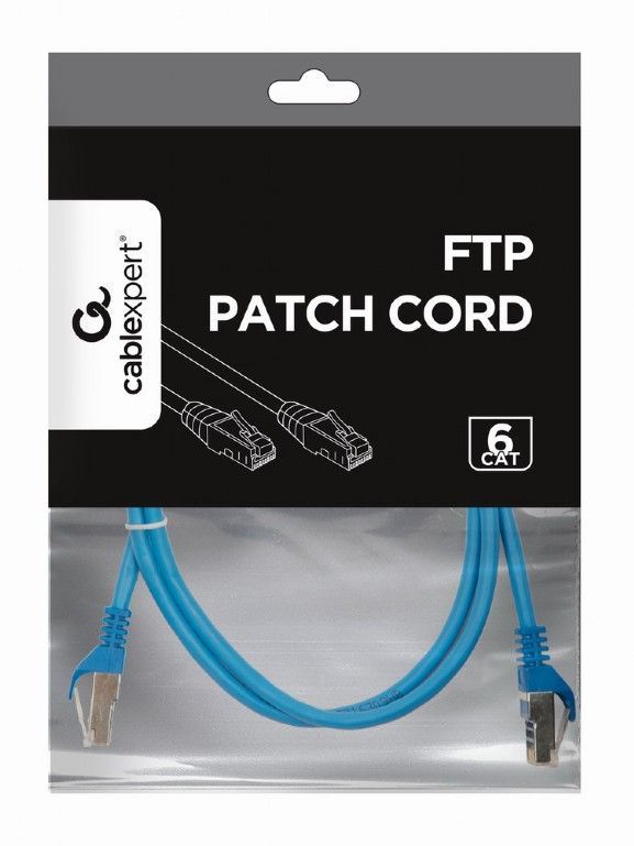 Gembird CAT6 F-UTP Patch Cable 1m Blue Gembird CAT6 F-UTP Patch Cable 1m Blue