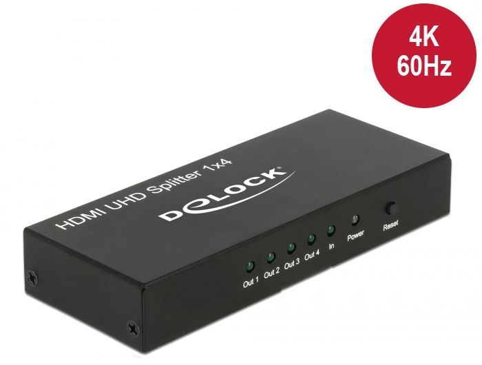 DeLock HDMI UHD Splitter 1xHDMI in > 4xHDMI out 4K DeLock HDMI UHD Splitter 1xHDMI in > 4xHDMI out 4K