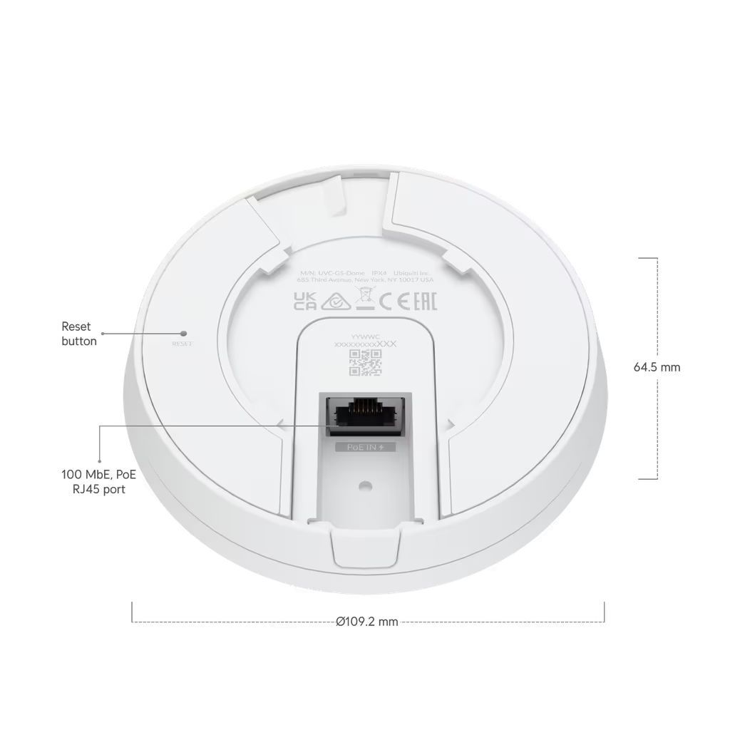 Ubiquiti UniFi UVC-G5-Dome Indoor 2K Camera White (3-Pack) Ubiquiti UniFi UVC-G5-Dome Indoor 2K Camera White (3-Pack)