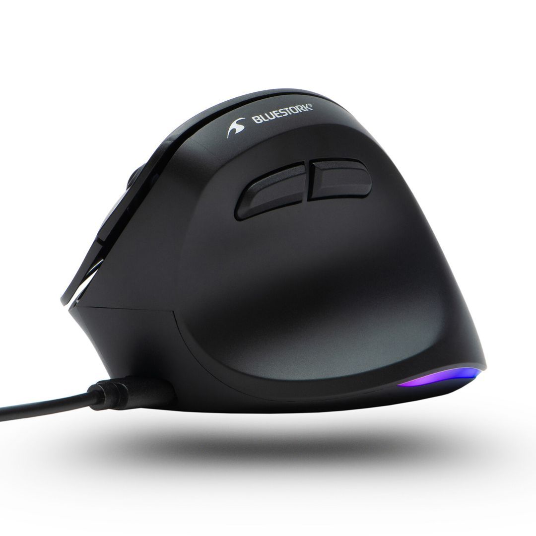 Bluestork M-W-ERGO-LUMI RGB Mouse Black Bluestork M-W-ERGO-LUMI RGB Mouse Black