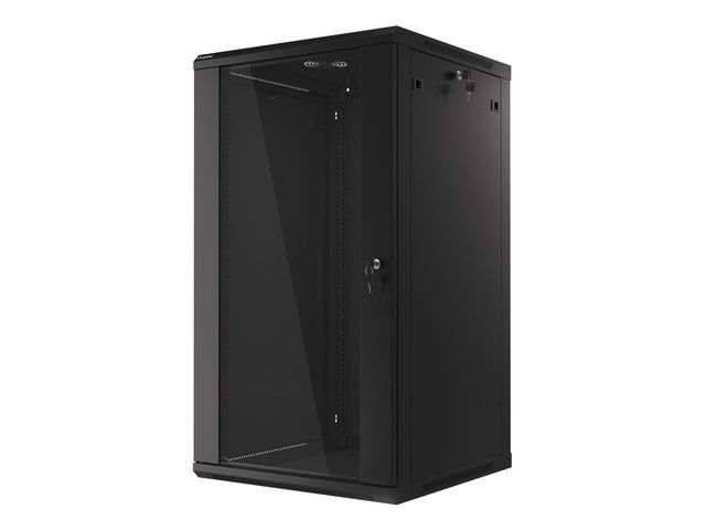 Lanberg 19" 22U Falra szerelhető Rackszekrény Black Lanberg 19" 22U Falra szerelhető Rackszekrény Black