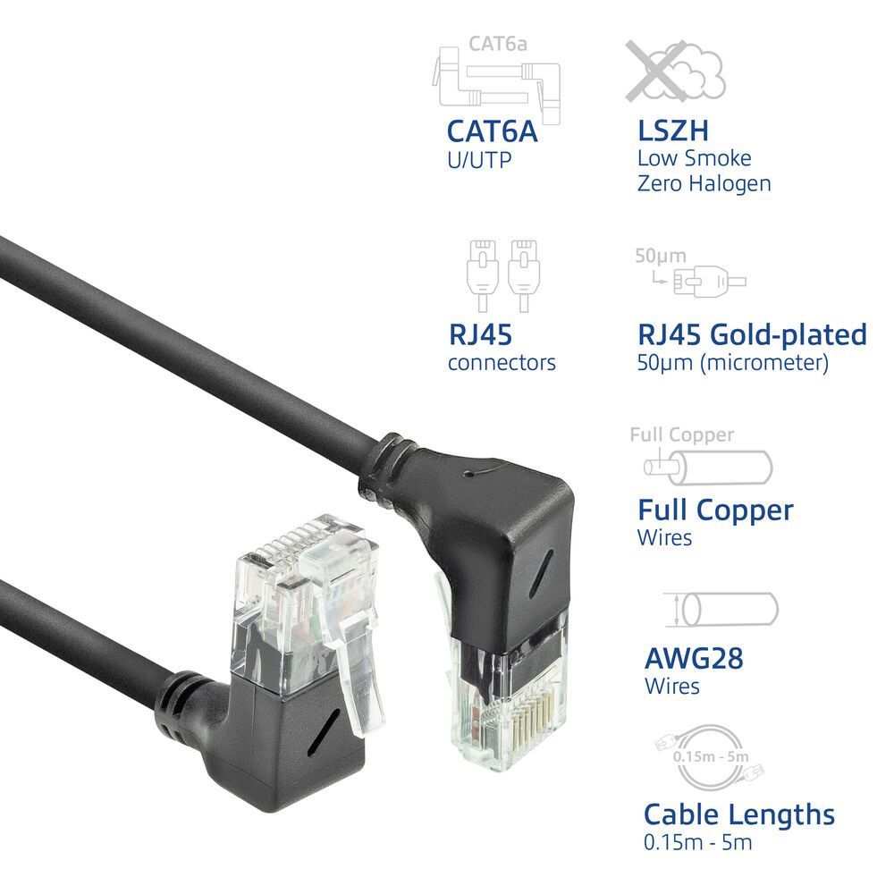 ACT CAT6A U-UTP Patch Cable 3m Black ACT CAT6A U-UTP Patch Cable 3m Black