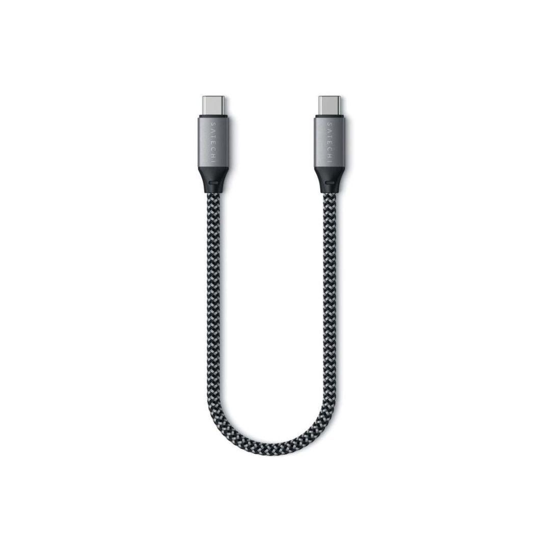 Satechi USB-C to USB-C Short Cable 25cm Space Grey Satechi USB-C to USB-C Short Cable 25cm Space Grey