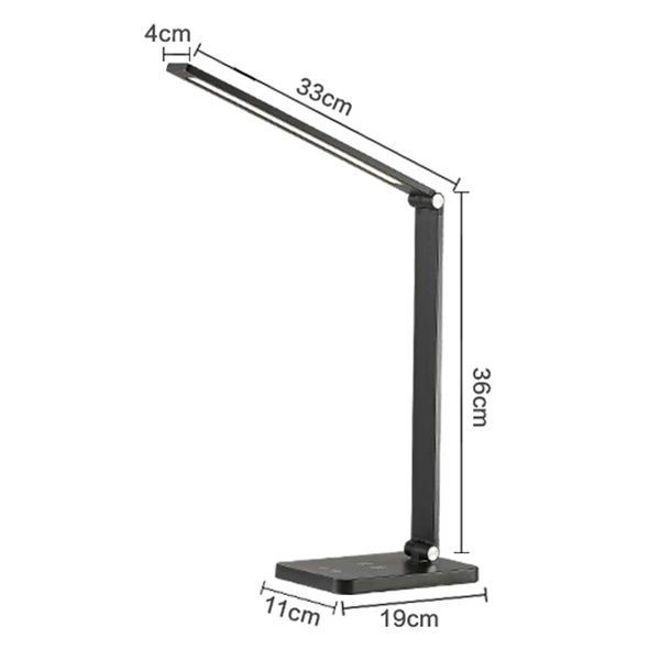 Platinet Desk Lamp 10W Aluminium Wireless Charging 3-Step dimming 5-Step Silver