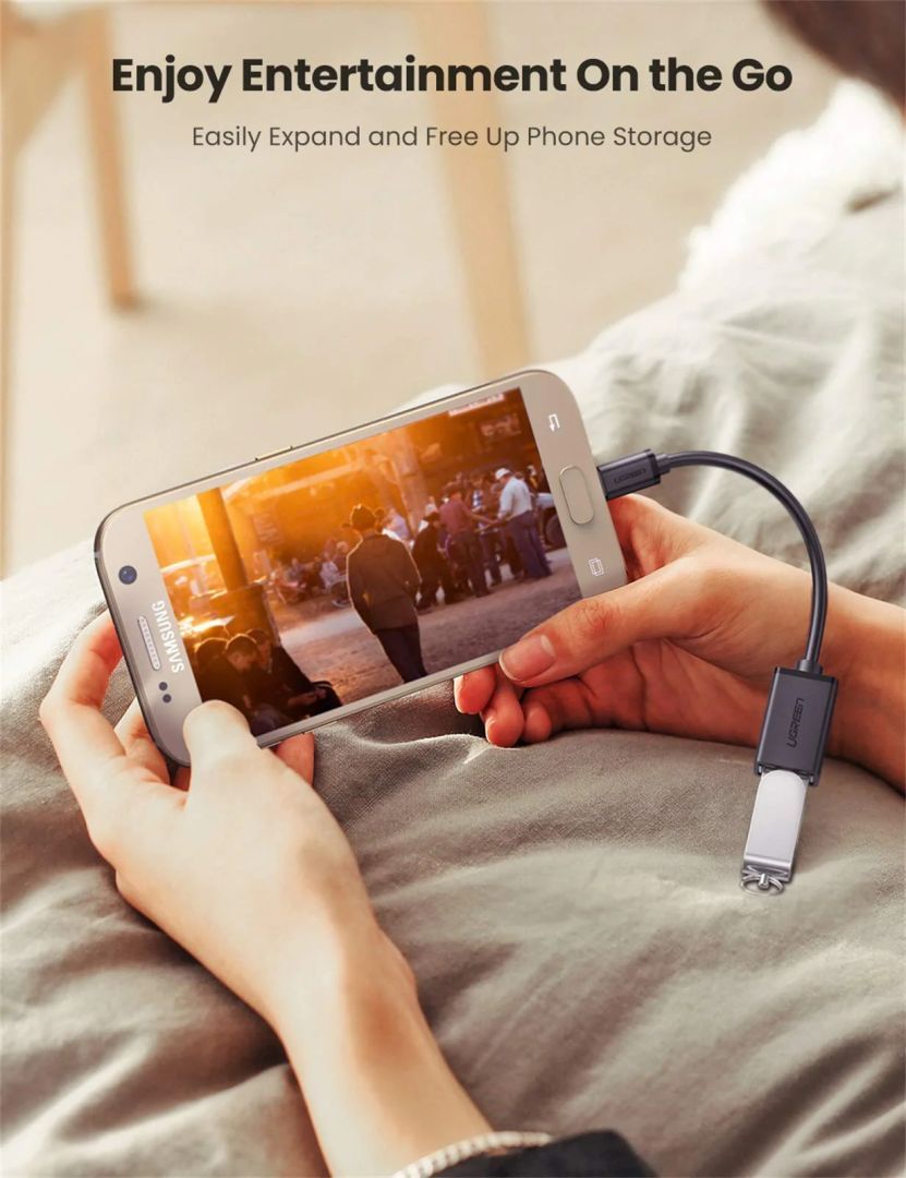 UGREEN microUSB to USB OTG Adapter Connector Cable 0,12m Black UGREEN microUSB to USB OTG Adapter Connector Cable 0,12m Black