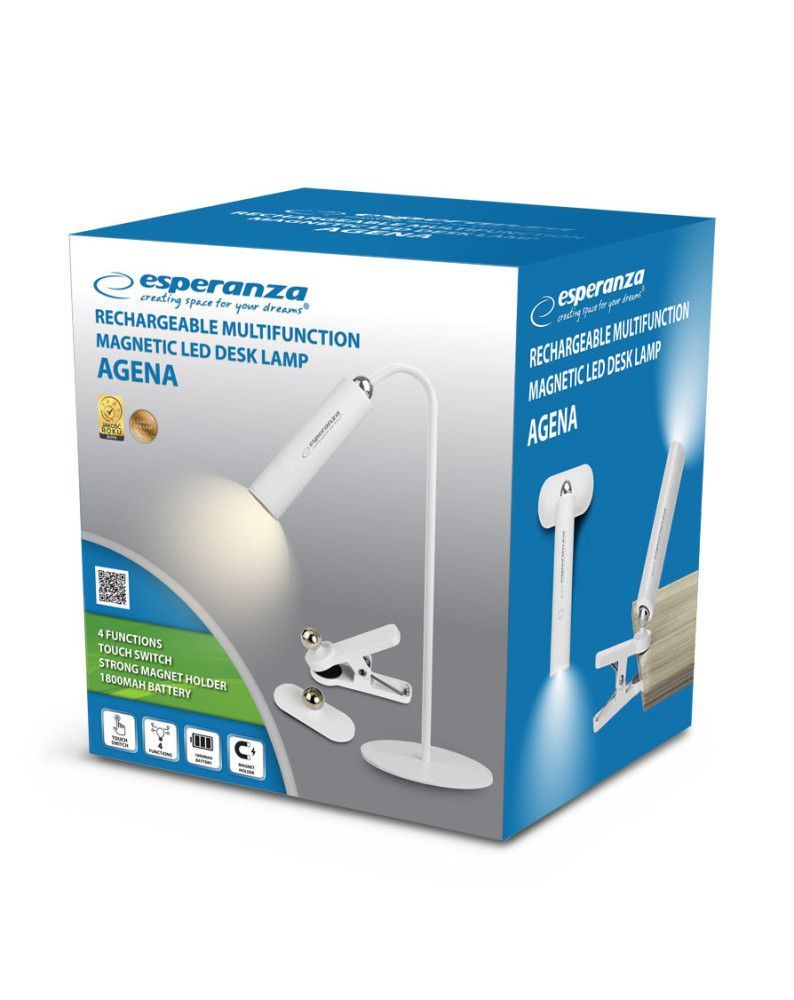 Esperanza Agena Desk Lamp White Esperanza Agena Desk Lamp White