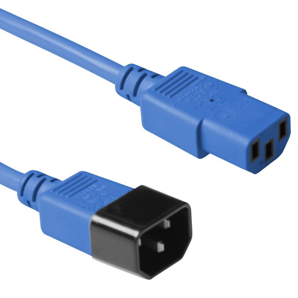 ACT Powercord C13 - C14 1,2m Blue ACT Powercord C13 - C14 1,2m Blue