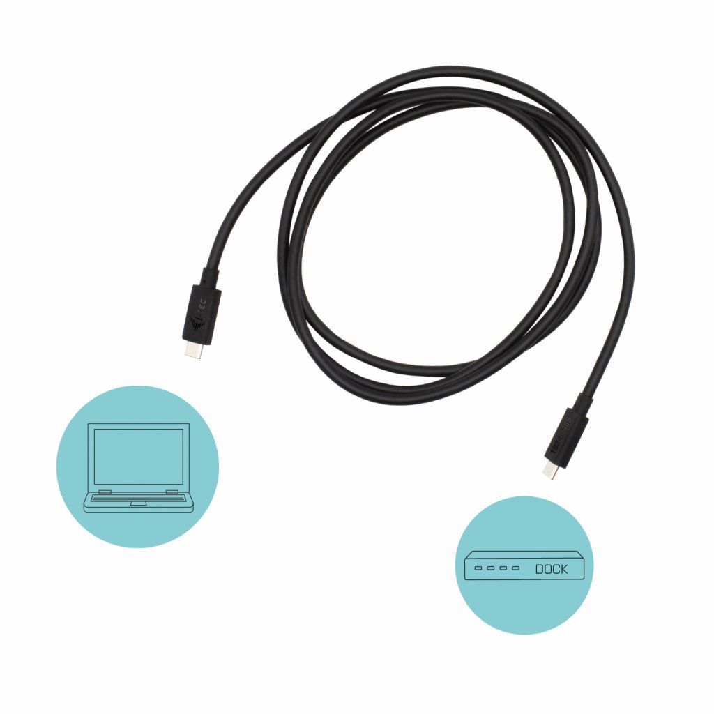 I-TEC Thunderbolt 3/4 and USB4-Class Cable 1,5m Black I-TEC Thunderbolt 3/4 and USB4-Class Cable 1,5m Black