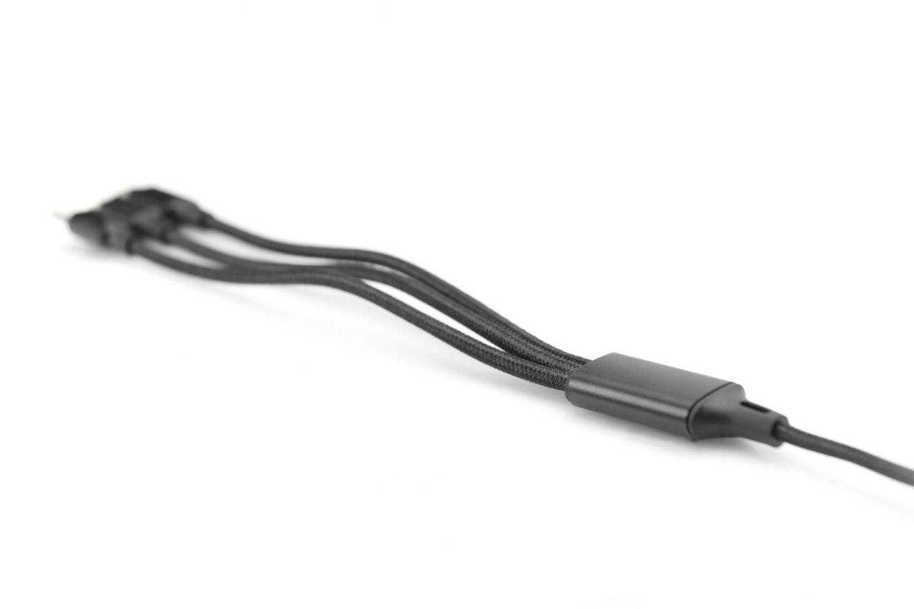 Digitus 3-in-1 Charger Cable for Apple Android and Google-Pixel Devices 1m Black Digitus 3-in-1 Charger Cable for Apple Android and Google-Pixel Devices 1m Black