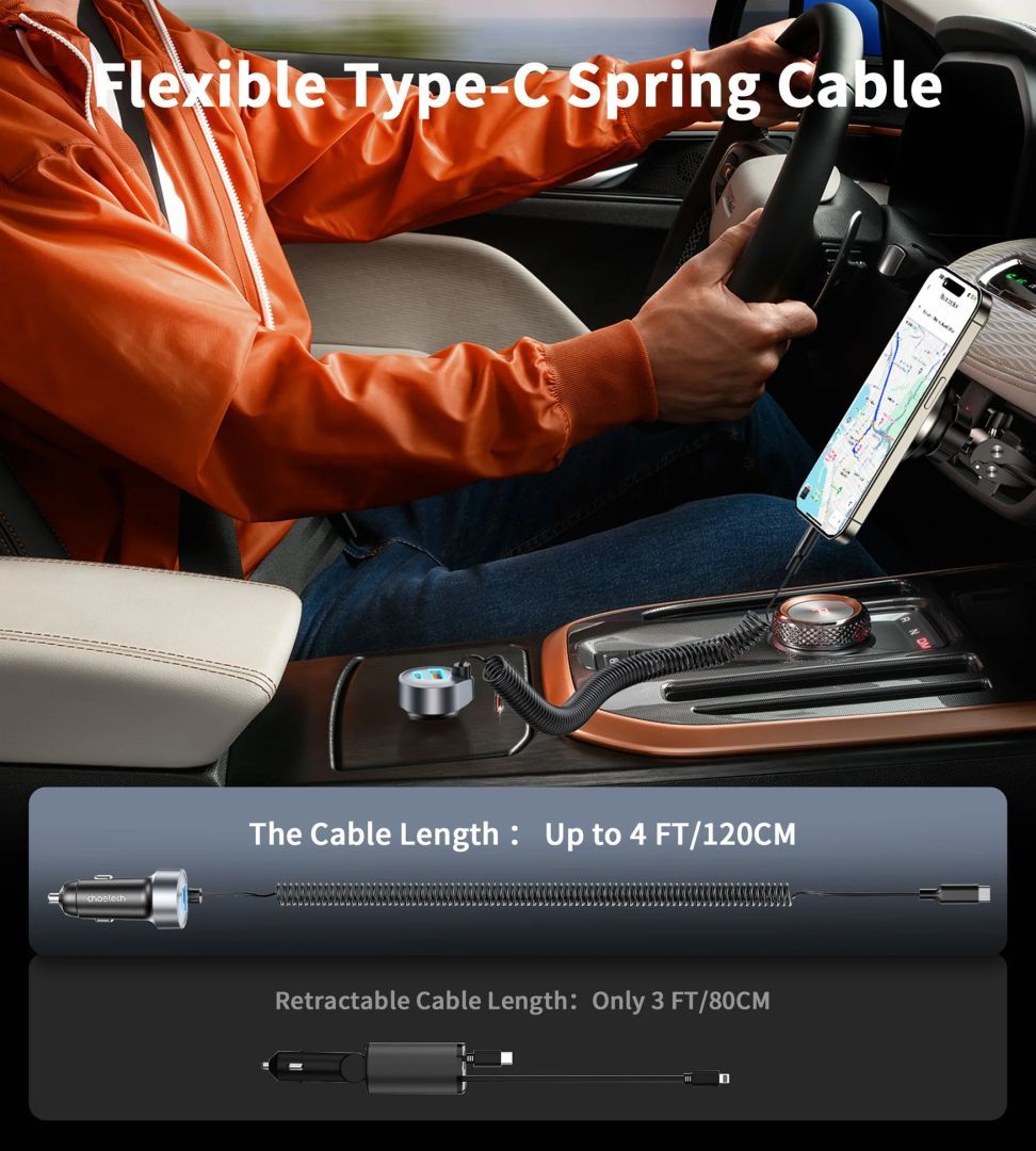 Choetech TC0030 65W Car Charger Black