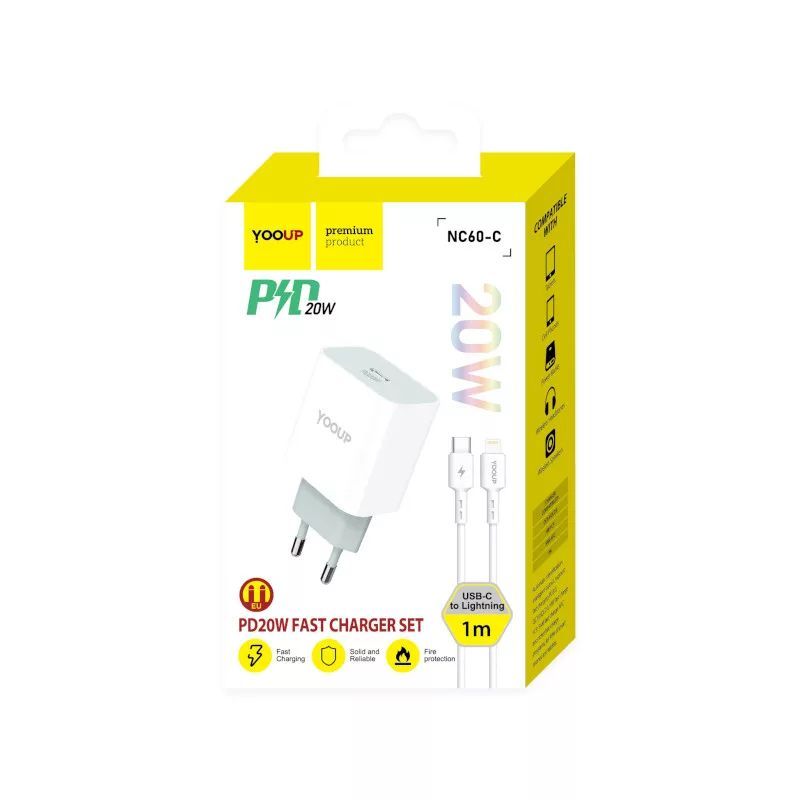 YOOUP NC60-C 20W Lightning cable 1m White YOOUP NC60-C 20W Lightning cable 1m White