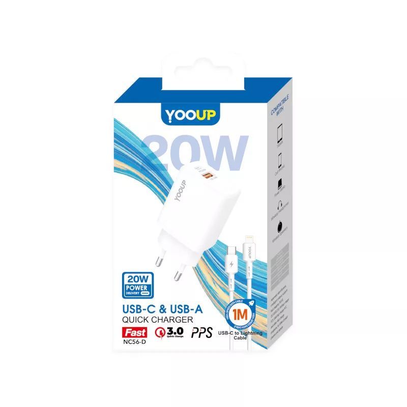 YOOUP NC56-D 20W Lightning cable 1m White YOOUP NC56-D 20W Lightning cable 1m White