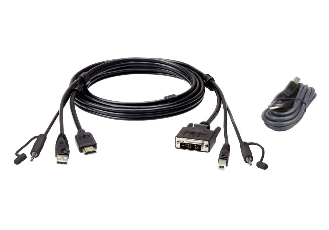 ATEN HDMI to DVI-D Secure KVM Cable Kit 1,8m Cable Black ATEN HDMI to DVI-D Secure KVM Cable Kit 1,8m Cable Black