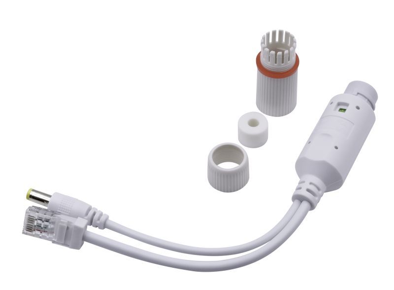 Nestron 12V PoE splitter, PoE bemenet / 12VDC+10/100 Ethernet kimenet; max. 30W; IP67