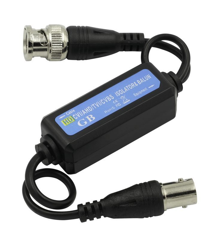 Nestron 1 csatornás HD-TVI/HD-CVI/AHD videó földhurok-leválasztó trafó; növelt sávszélességgel; zajszűrővel Nestron 1 csatornás HD-TVI/HD-CVI/AHD videó földhurok-leválasztó trafó; növelt sávszélességgel; zajszűrővel