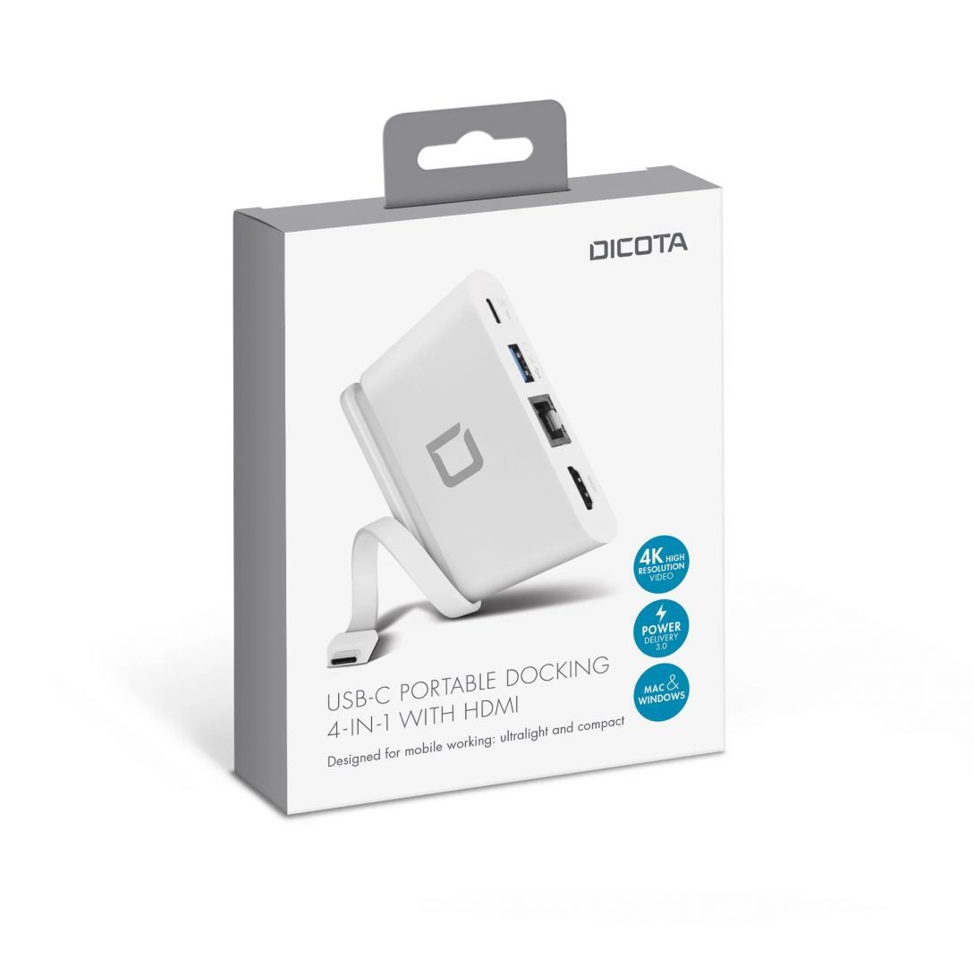 Dicota USB-C Portable Docking 4-in-1 HDMI Dicota USB-C Portable Docking 4-in-1 HDMI