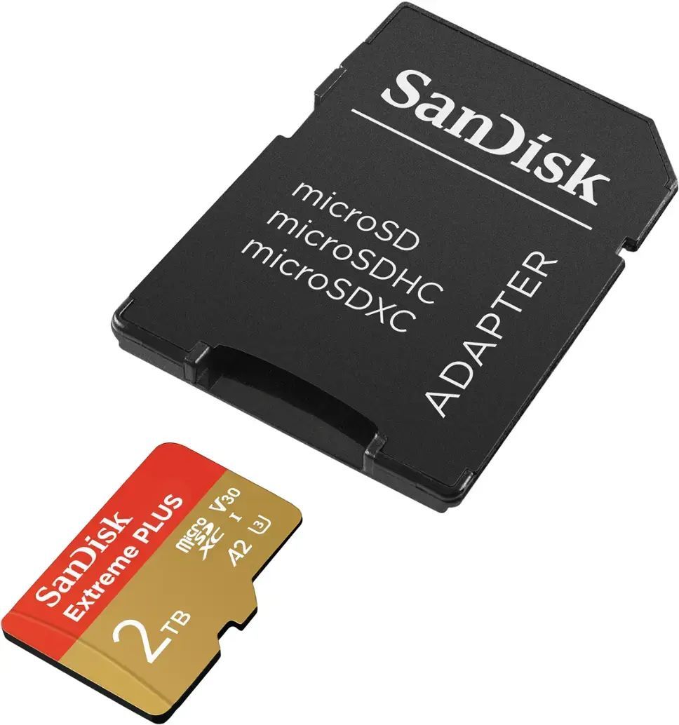 Sandisk 2TB microSDXC Extreme Plus Class 10 U3 A2 C10 V30 + adapterrel Sandisk 2TB microSDXC Extreme Plus Class 10 U3 A2 C10 V30 + adapterrel