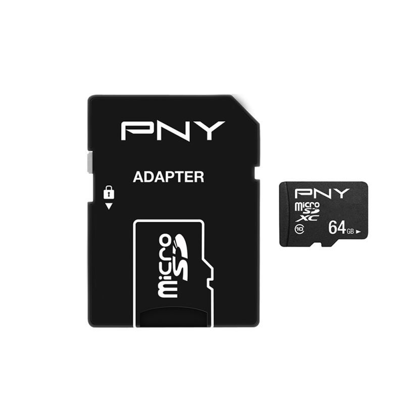 PNY 64GB microSDXC Performance Plus Class 10 + adapterrel PNY 64GB microSDXC Performance Plus Class 10 + adapterrel