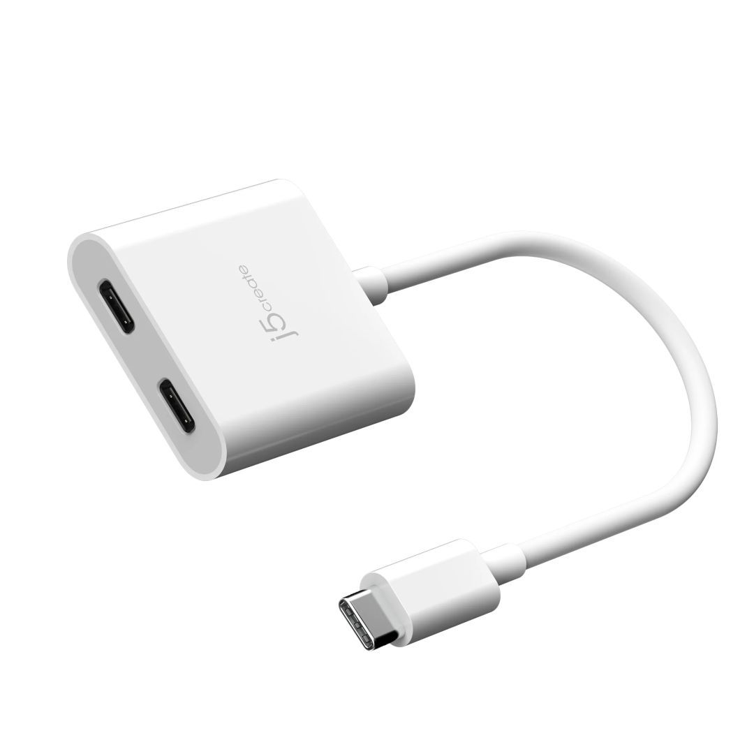 j5create USB-C to Dual USB-C with Video or Power Delivery j5create USB-C to Dual USB-C with Video or Power Delivery