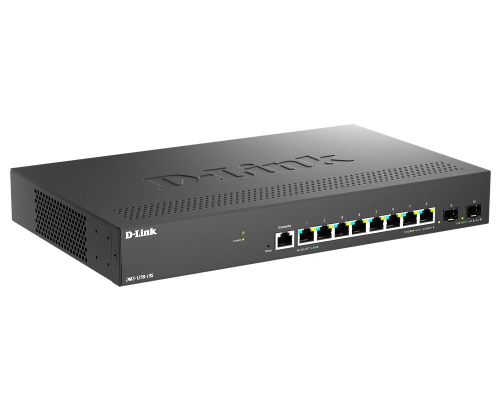D-Link DMS-1250-10S 8-Port Multi-Gigabit Smart Managed Switch D-Link DMS-1250-10S 8-Port Multi-Gigabit Smart Managed Switch