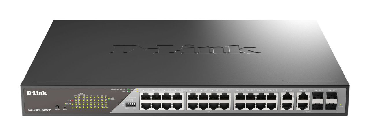 D-Link DSS-200G-28MPP 28-Port Gigabit Ethernet Surveillance Switches D-Link DSS-200G-28MPP 28-Port Gigabit Ethernet Surveillance Switches