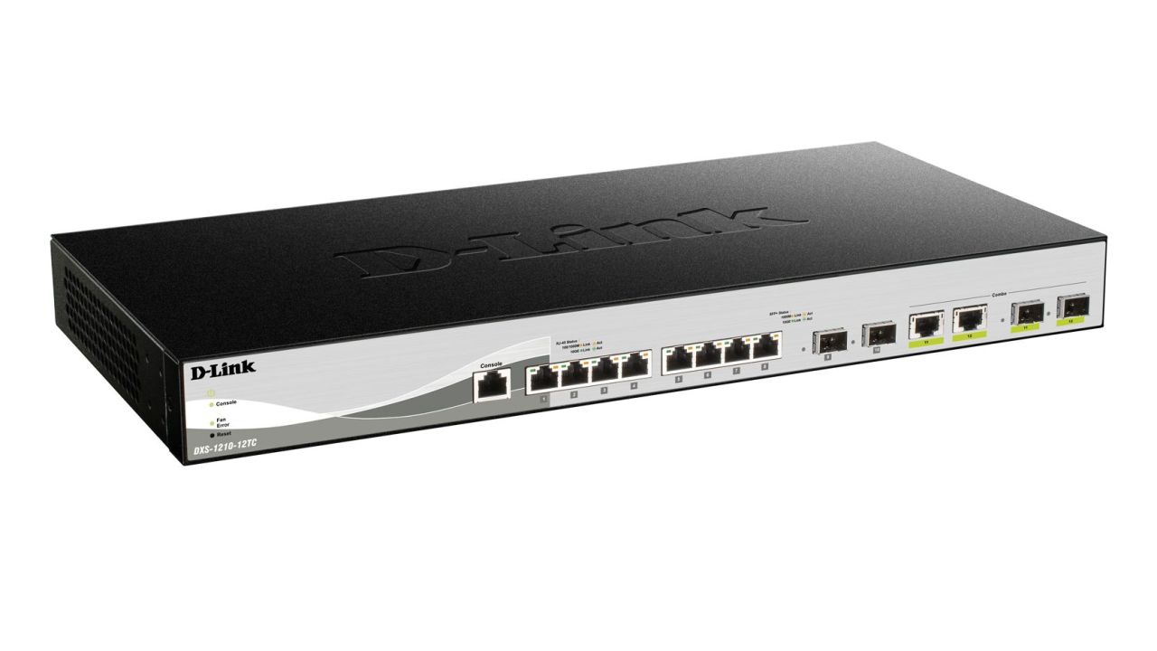 D-Link DXS-1210-12TC 12-Port 10GBASE-T Web Smart Switch including 2 SFP D-Link DXS-1210-12TC 12-Port 10GBASE-T Web Smart Switch including 2 SFP