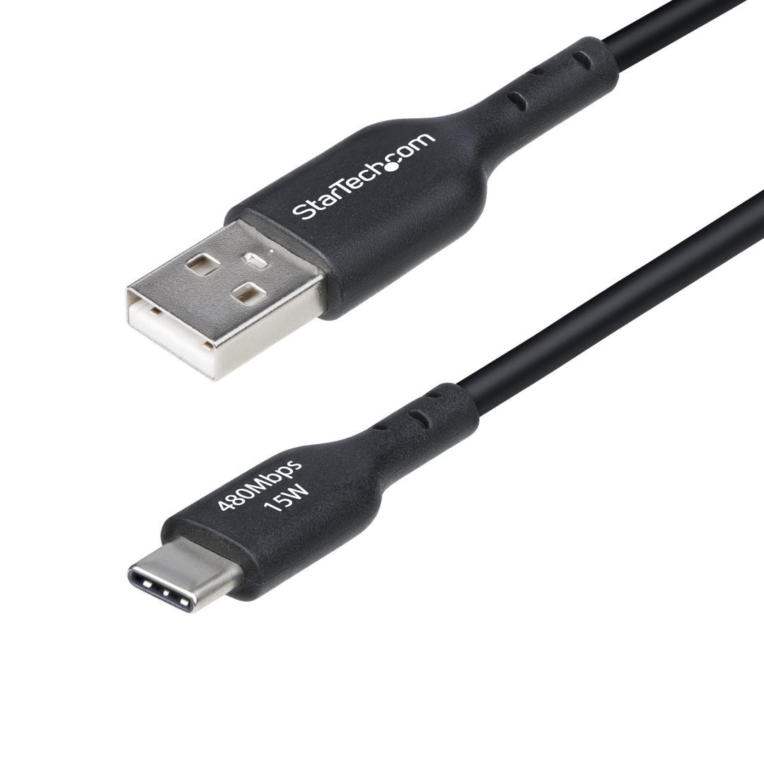 Startech USB-A to USB-C Charging Cable 1m Black Startech USB-A to USB-C Charging Cable 1m Black