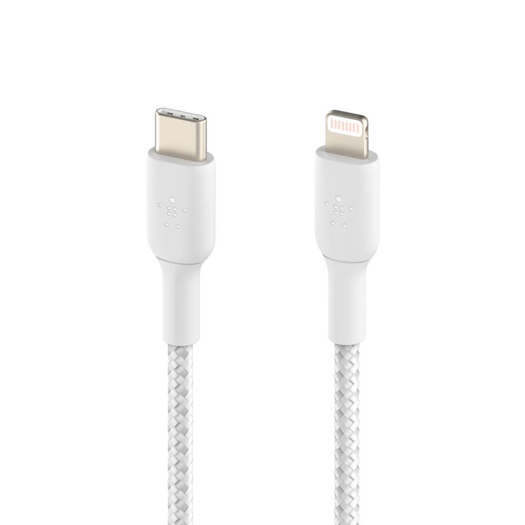 Belkin Braided USB-C to Lightning Cable 2m White Belkin Braided USB-C to Lightning Cable 2m White