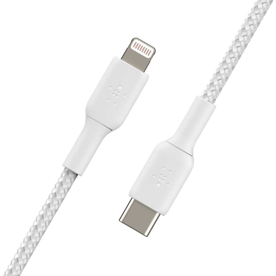 Belkin Braided USB-C to Lightning Cable 2m White Belkin Braided USB-C to Lightning Cable 2m White