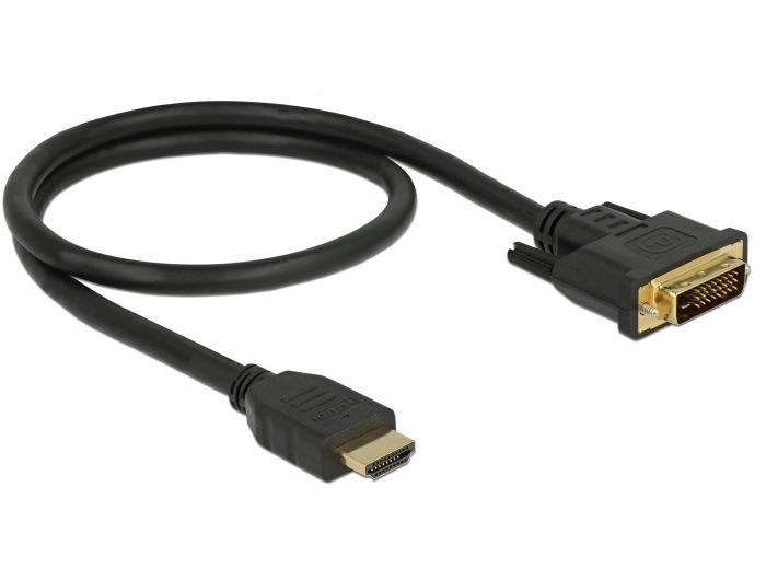 DeLock HDMI to DVI 24+1 cable bidirectional 0.5 m DeLock HDMI to DVI 24+1 cable bidirectional 0.5 m