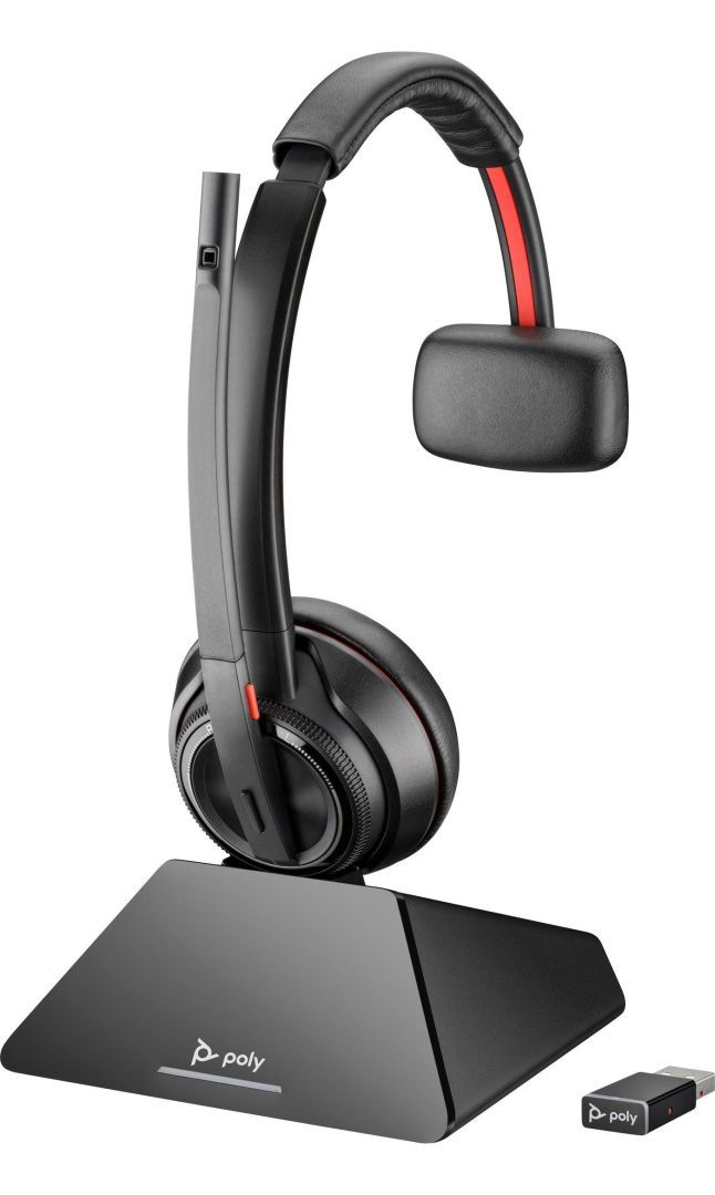 Poly Plantronics Savi 8210-M USB-A DECT 1880-1900MHz Headset Black Poly Plantronics Savi 8210-M USB-A DECT 1880-1900MHz Headset Black