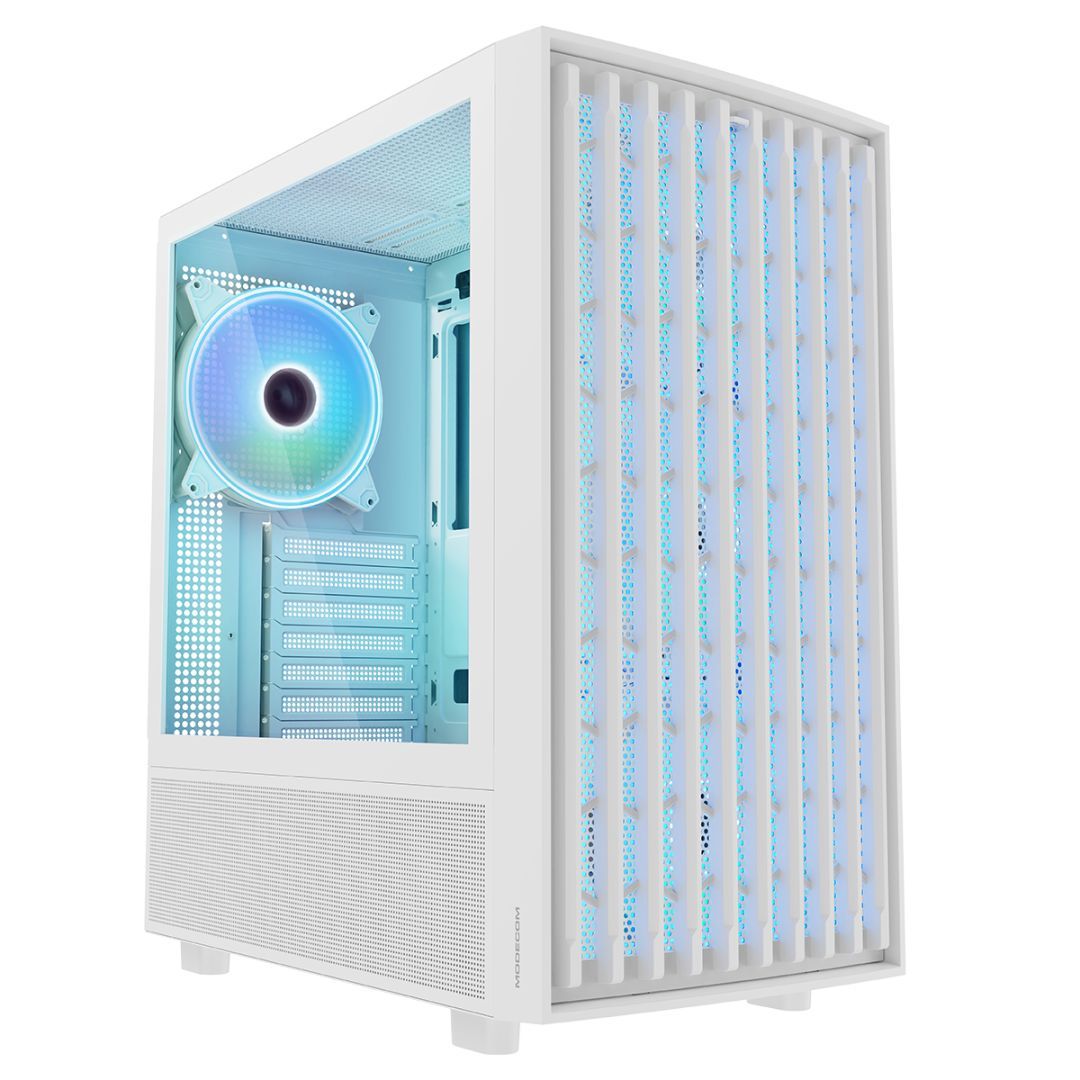 Modecom Breeze ARGB Flow Tempered Glass White