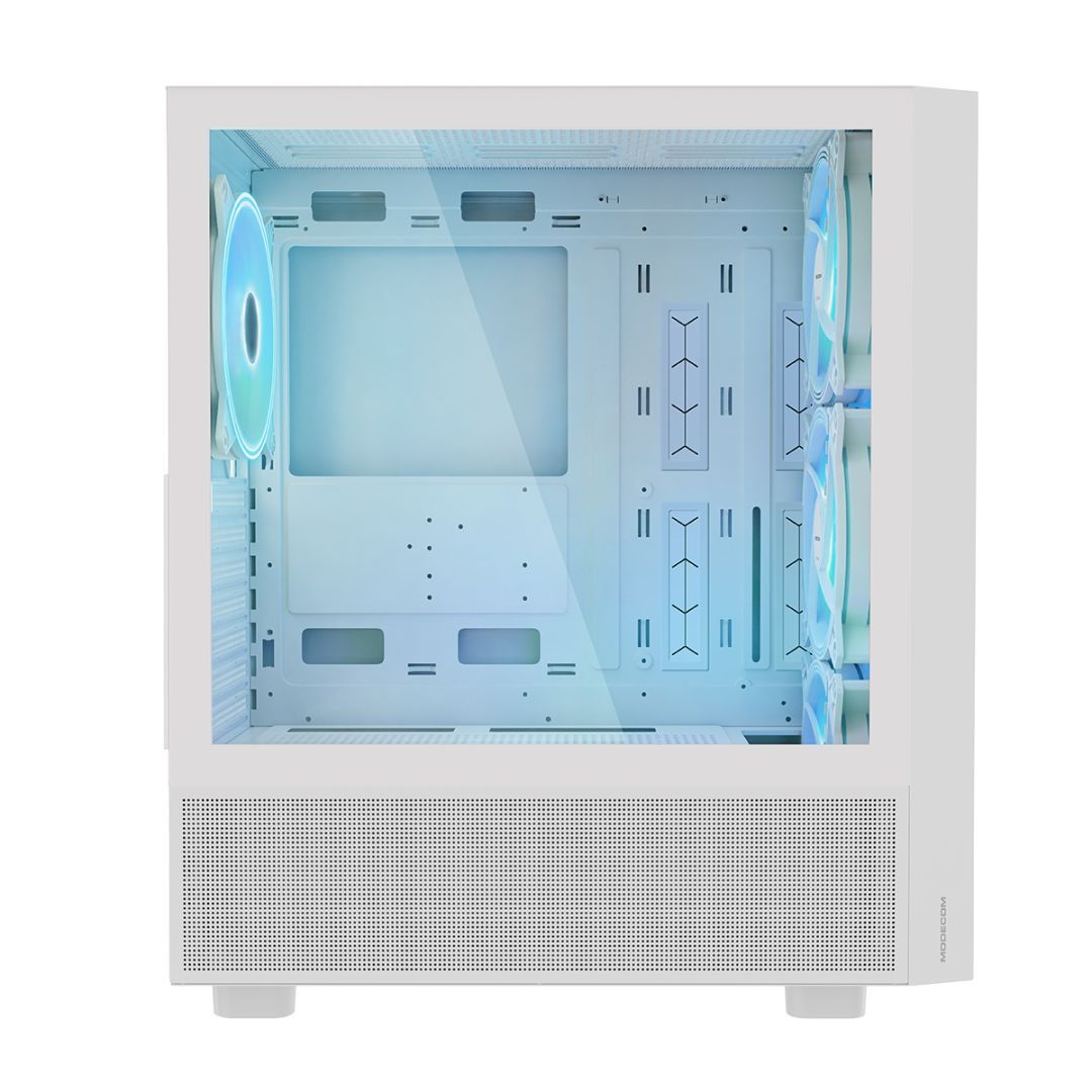 Modecom Breeze ARGB Flow Tempered Glass White