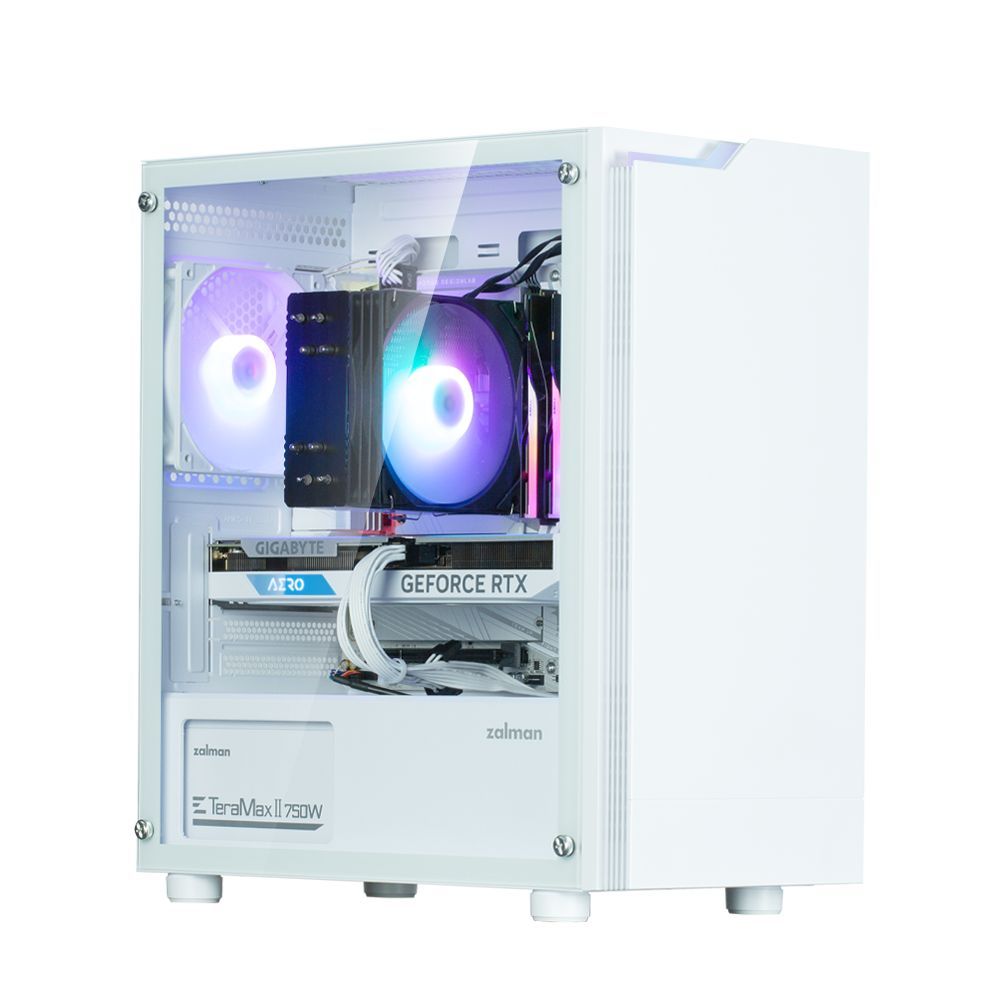 Zalman T4 Plus RGB Tempered Glass White Zalman T4 Plus RGB Tempered Glass White