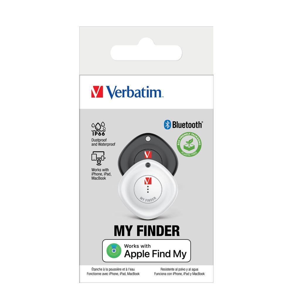 Verbatim My Finder Bluetooth Tracker (2 Pack) Black/White Verbatim My Finder Bluetooth Tracker (2 Pack) Black/White