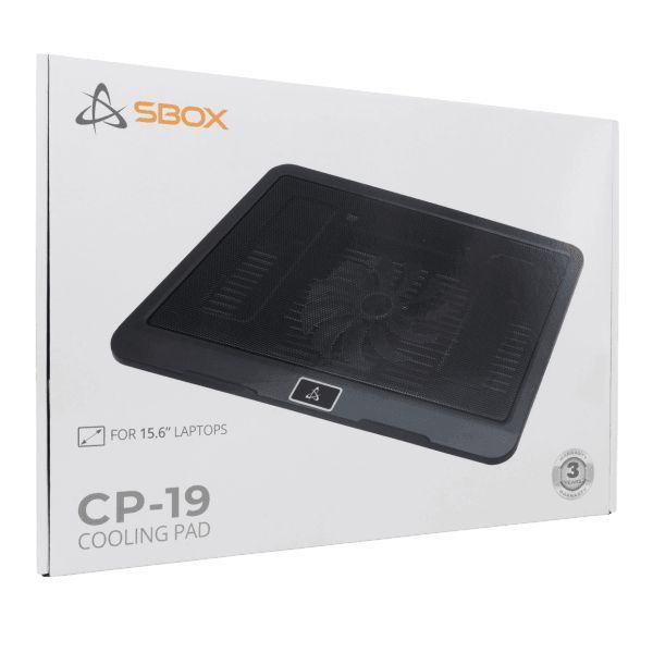 SBOX CP-19 Notebook hűtő Black SBOX CP-19 Notebook hűtő Black