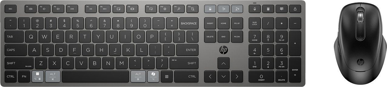 HP 720 Multi-Device Rechargeable Wireless Bluetooth Keyboard Combo HU Black HP 720 Multi-Device Rechargeable Wireless Bluetooth Keyboard Combo HU Black