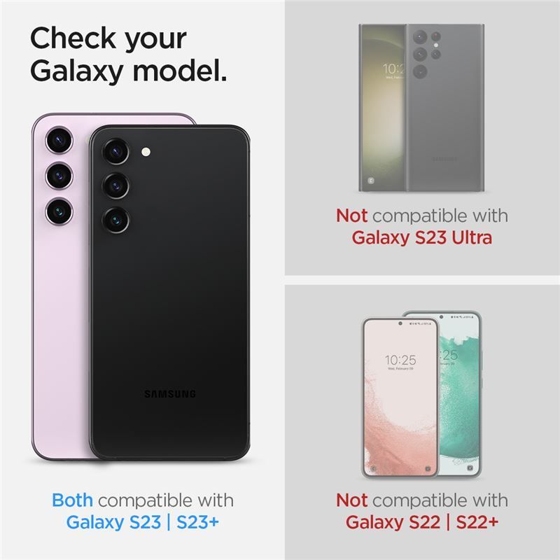 Spigen Glass EZ Fit Optik Pro 2 Pack, black - Samsung Galaxy S23/S23+ Spigen Glass EZ Fit Optik Pro 2 Pack, black - Samsung Galaxy S23/S23+