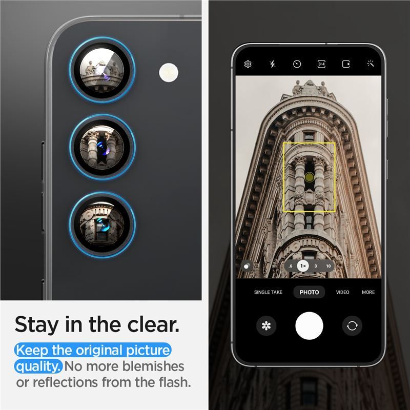 Spigen Glass EZ Fit Optik Pro 2 Pack, black - Samsung Galaxy S23/S23+ Spigen Glass EZ Fit Optik Pro 2 Pack, black - Samsung Galaxy S23/S23+